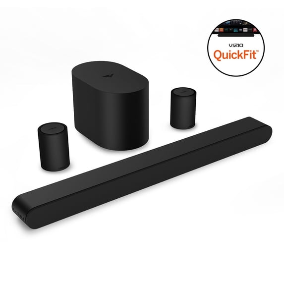 VIZIO 5.1 Channel Soundbar with Wireless Surrounds & Sub, Dolby Atmos & DTS:X, QuickFit Compatible