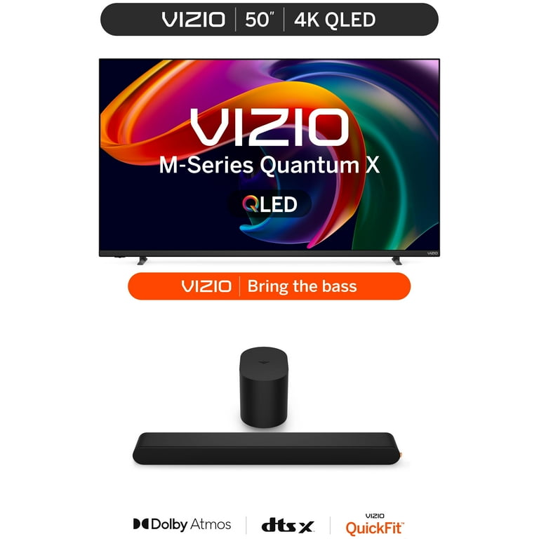 VIZIO 50” M-Series Quantum 4K QLED Smart TV and VIZIO Soundbar