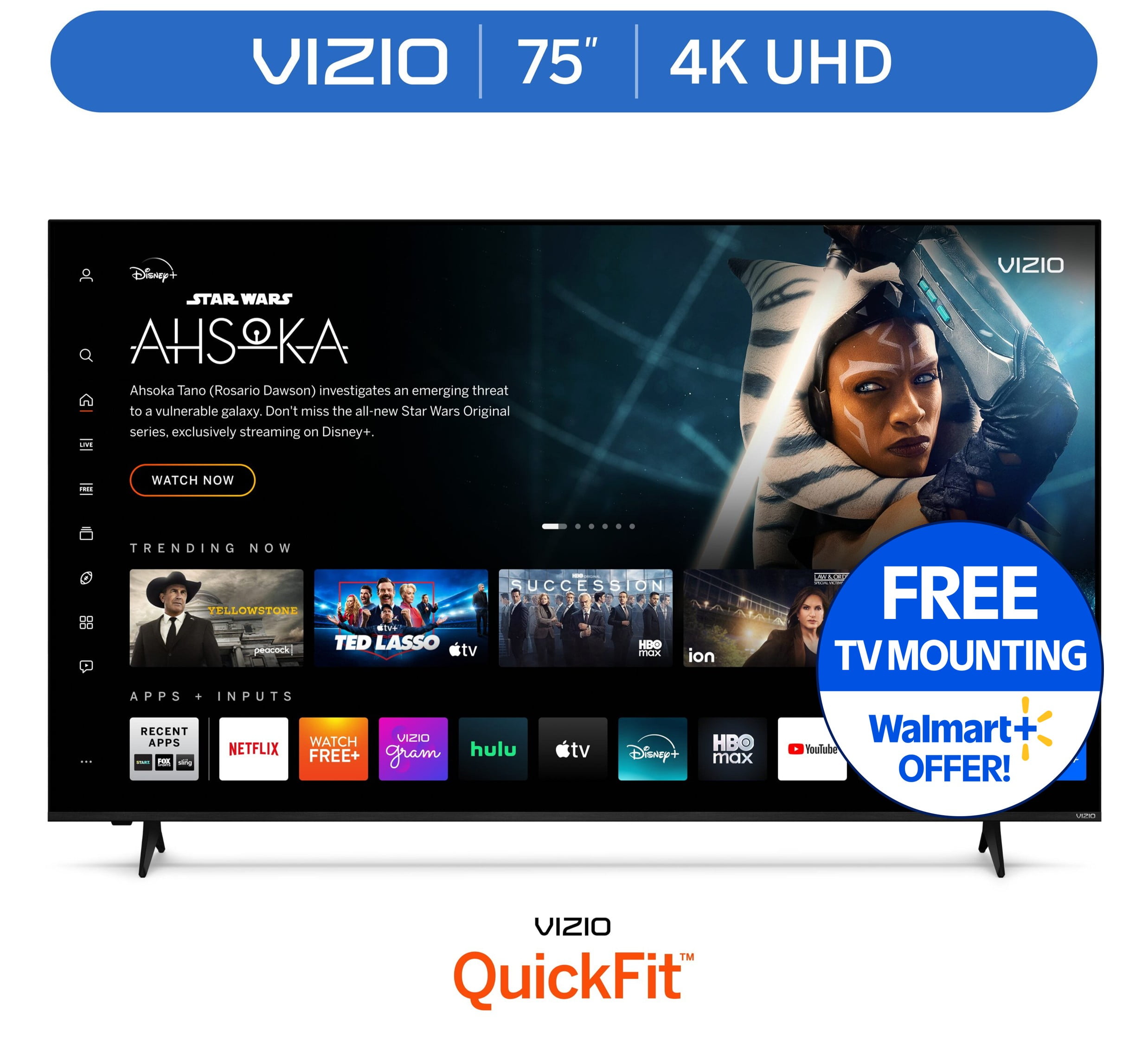 VIZIO 75 Class 4K UHD LED HDR Smart TV (V4K75M-08)