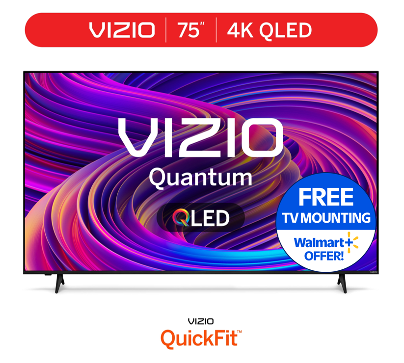 VIZIO 75" Class Quantum 4K QLED HDR Smart TV (M75Q6-L4)