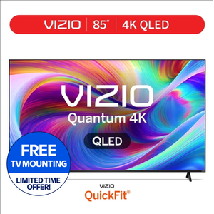 VIZIO 85" Class Quantum 4K QLED HDR Smart TV (NEW) VQD85R-10