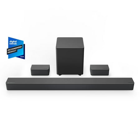 VIZIO - 5.1-Channel M-Series Premium Sound Bar with Wireless Subwoofer, Dolby Atmos and DTS:X - Dark Charcoal