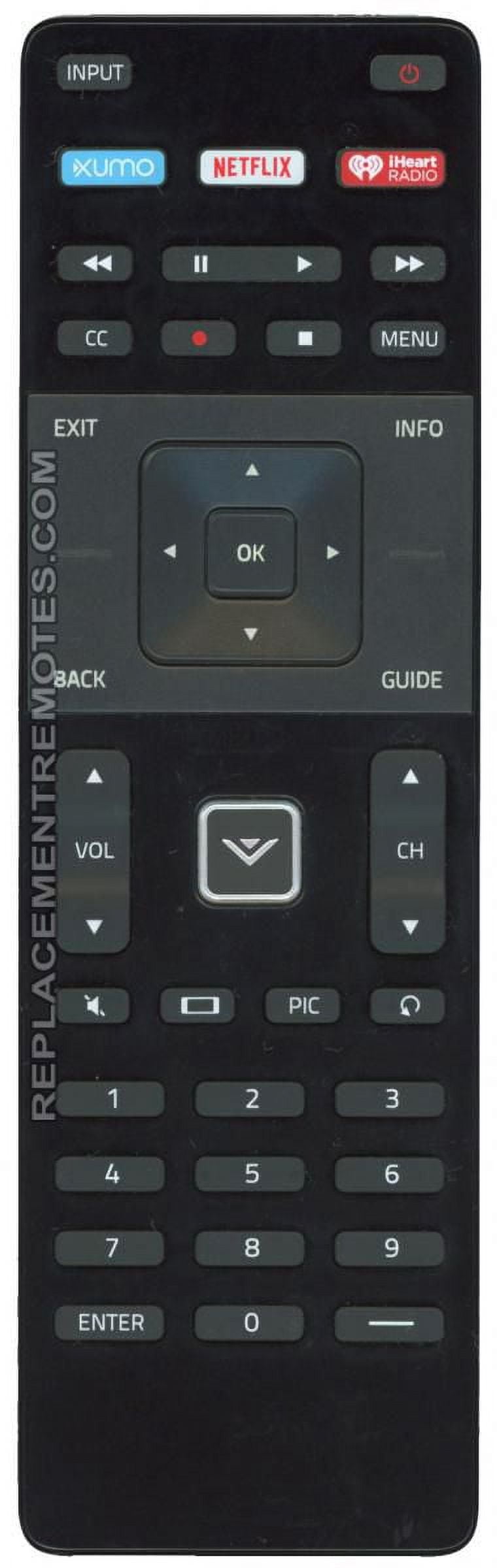 VIZIO XRT122/XUMO (p/n 398GR14BEVZN0002DP) TV Remote Control (new