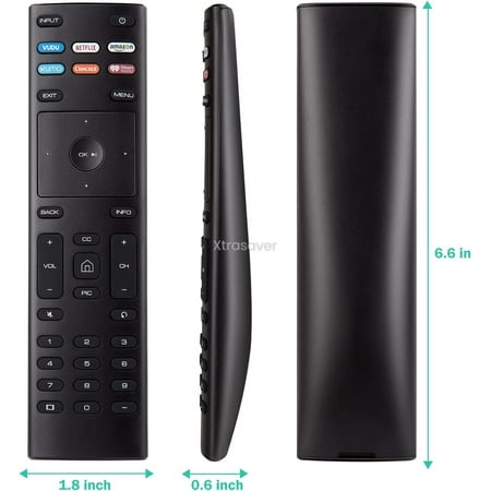 VIZIO XRT136 Remote Control Replacement for All Vizio Smart TV Include D-Series E-Series M-Series P/PX-Series V-Series D32FF1 D43F-F1 E55U-D0 E55UD2 E55-D0 E55E1 M65-D0 M65E0 P65-E1 P75C1 P75E1