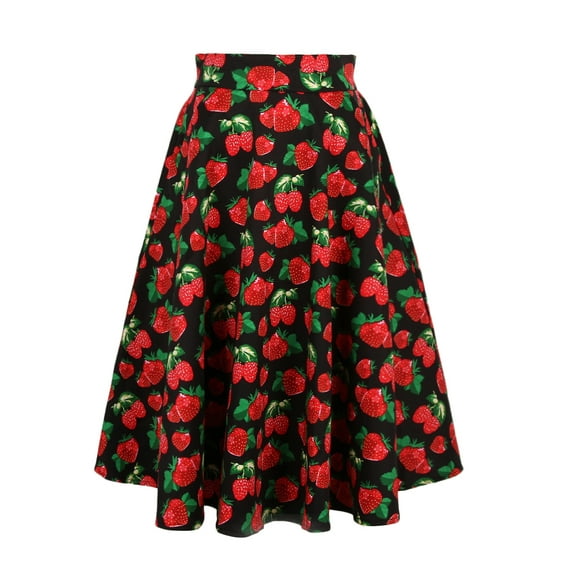 VIntage Retro Style Print Casual Circle Skirts