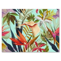 VIntage Tropical Flowers II 8 in x 12 in Painting Canvas Art Print, by Designart