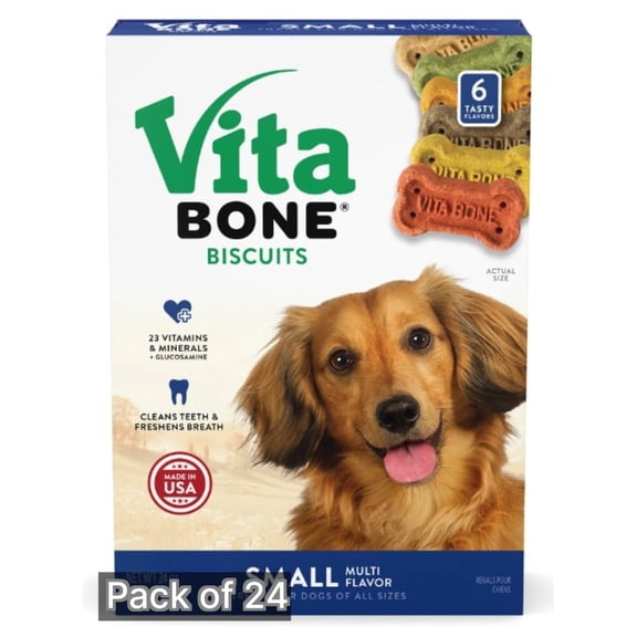 Vita Bone Biscuits Multi-flavored Small 24 oz (Pack of 24)