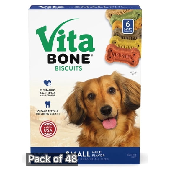 Vita Bone Biscuits Multi-flavored Small 24 oz (Pack of 48)