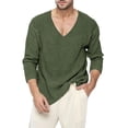 thumbnail image 1 of VJATTWR 1 Pack Mens Crew Neck Long Sleeve T-Shirts Mix Colors Bulk Xl, 1 of 4