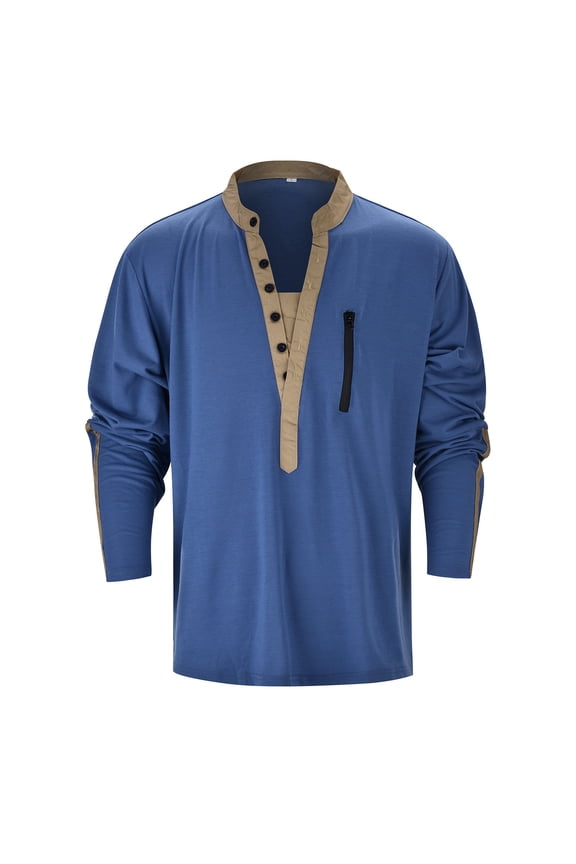 Blend Turtleneck Men T-Shirt Pullover Sweater Solid Color Stretchy Knitted Shirt for Autumn Winter L