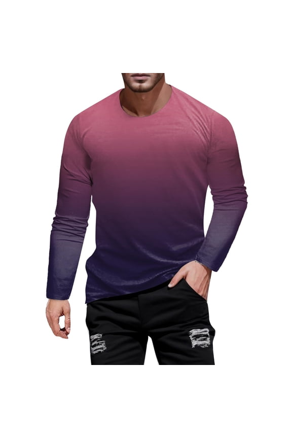 Long Sleeve Shirts for Men Sun Lightweight Wicking Running Jogging Athletic Workout Tee Shirt Xxxl