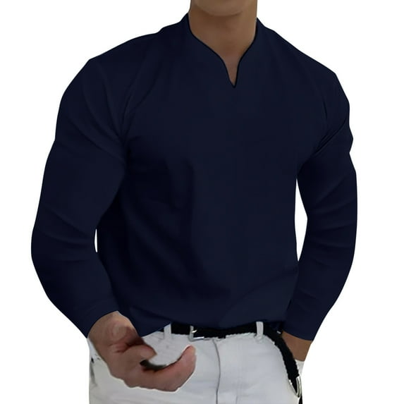 VJATTWR Long-Sleeve T-Shirt Men's Lightweight Crewneck Xxxxxl