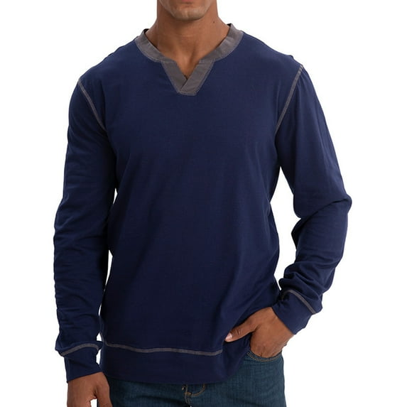 VJATTWR Men Heavy Long Sleeve T-Shirt, Crew Neck Classic Fit Tee, Assorted Color S