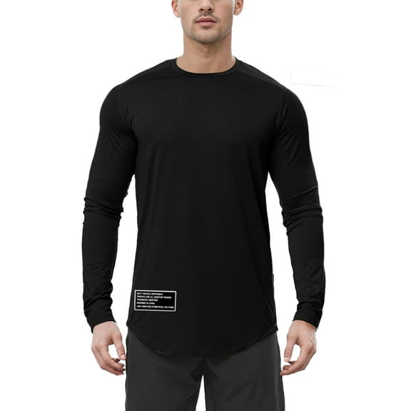 VJATTWR Men T Shirts Under 15, Mens Fitness Long Sleeve Running T Shirt Men Muscle Athletic Gym Compression Clothes Xxl