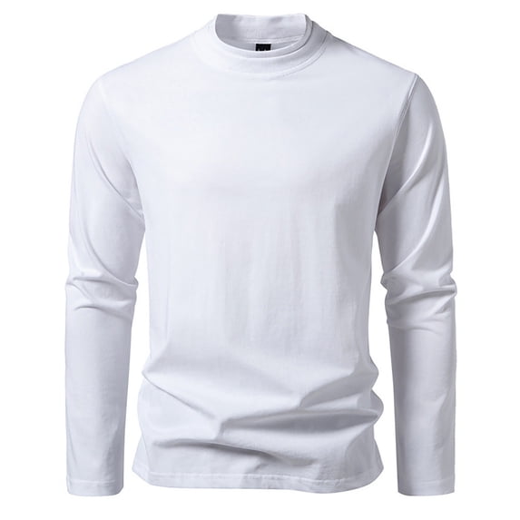 VJATTWR Men's 3-Button Pullover T-Shirt Long Sleeve Crew Neck Xl