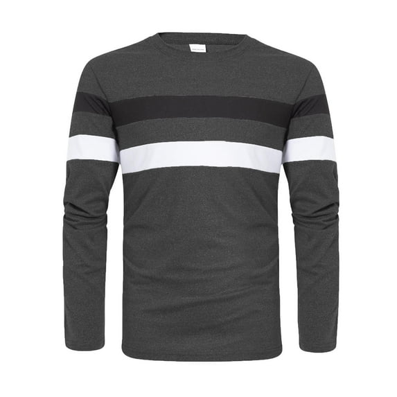 VJATTWR Men's & Big Men's Crewneck T-Shirt with Long Sleeves, Size L