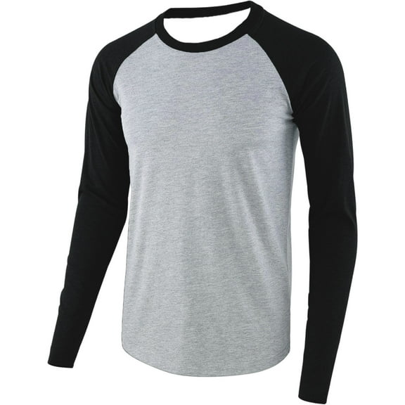 VJATTWR Men's Big & Tall Long Sleeve Pocket T-Shirt, Roomy Fit with Convenient Chest Pocket M