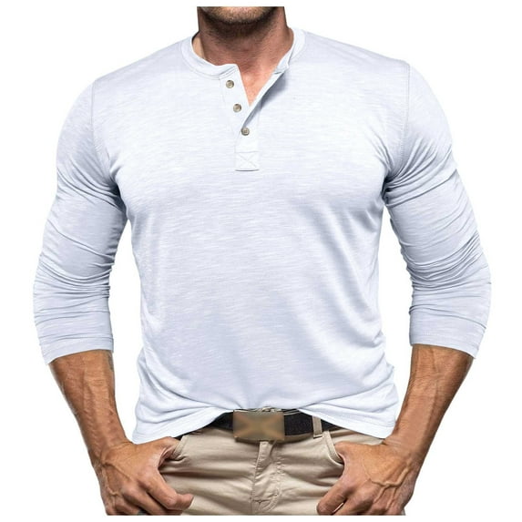 VJATTWR Men's Heavy Long Sleeve T-Shirt, Adult Men Long Sleeve T-Shirt Classic Fit Tee Xl