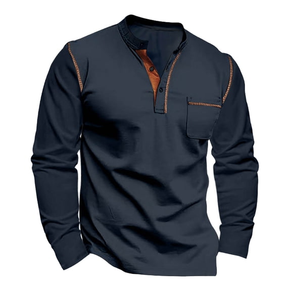 VJATTWR Men's Long Sleeve Crew Neck Baseball Shirt, Casual Raglan T Shirts, S