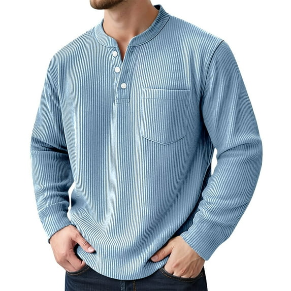 VJATTWR Men's Long Sleeve Hooded Shirt, Lightweight Pullover with Front Pocket, Casual S