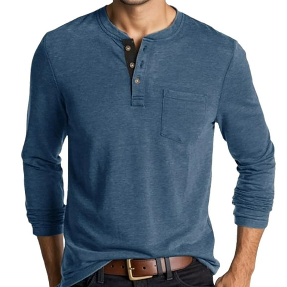 VJATTWR Men's Long Sleeve Hooded T-Shirt, Lined for Extra Warmth, Cold Weather Casual Wear M