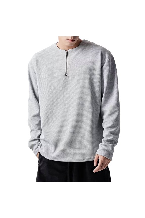 Men's Long Sleeve Muscle Fit Shirt, Slim Cut T-Shirt, Stretchy Fabric for Athletic Builds Xxl