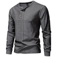 thumbnail image 1 of VJATTWR Men's Long Sleeve Pocket T-Shirt, Classic Casual Style, Ribbed Crewneck, Durable Hem M, 1 of 4