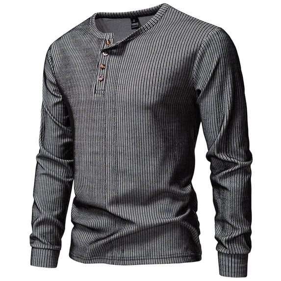 VJATTWR Men's Long Sleeve Pocket T-Shirt, Classic Casual Style, Ribbed Crewneck, Durable Hem S