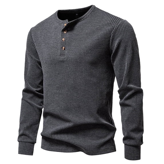 VJATTWR Men's Long Sleeve Pocket T-Shirt, Classic Casual Style, Ribbed Crewneck, Durable Hem S
