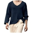 thumbnail image 1 of VJATTWR Men's Long Sleeve Raglan T-Shirt, Relaxed Fit, Cotton Blend, Sleeves M, 1 of 5