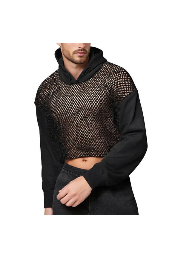 Men's Long Sleeve, Stylish Thermal Shirt, Button Down Collarless Design M