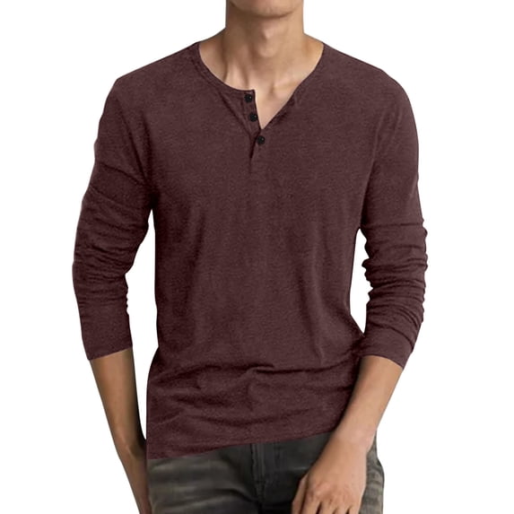 VJATTWR Men's Long Sleeve T-Shirt, Comfortable Crew Neck Bulk Tee, Heavy L