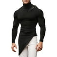 thumbnail image 1 of VJATTWR Men's Turtleneck Long Sleeve T Shirts Basic Casual Knitted Half Neck Thermal Lightweight Pullover Sweater L, 1 of 8