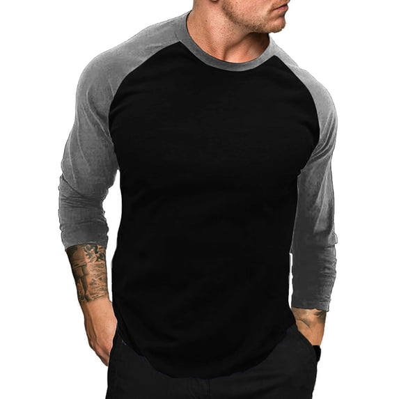 VJATTWR Men's Shirts Knit Long Sleeve Quarter Zipper T Shirt Casual Tee M