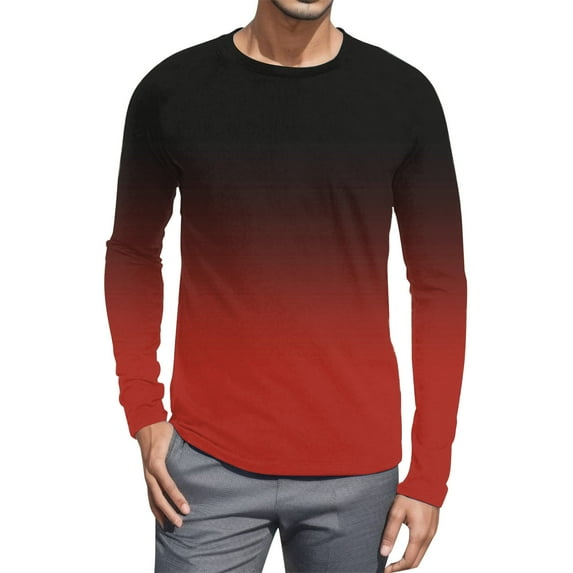VJATTWR Men's T-Shirts Big and Tall Mens V Neck Long Sleeve Shirts Fall Winter Basic Tee Tops Xxl