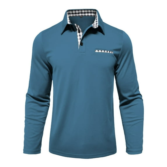 VJATTWR Men's T-Shirts Long Sleeve Crew Neck Classic Fit Tee Regular Big & Tall S-3Xl Workout Breathable Casual Menswear Tops Streetwear Solid M