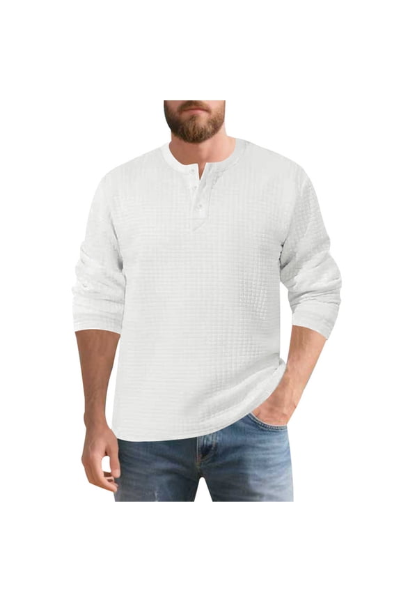 Men's Weave Long Sleeve , Breathable Thermal Shirt, Great for Layering M