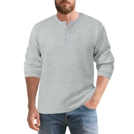 VJATTWR Men's Weave Long Sleeve , Breathable Thermal Shirt, Great for Layering Xxxl