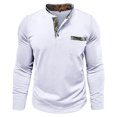 thumbnail image 1 of VJATTWR Men's and Big Men's Heavyweight Long Sleeve Three-Button , up To Size L, 1 of 8