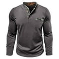 thumbnail image 1 of VJATTWR Men's and Big Men's Heavyweight Long Sleeve Three-Button , up To Size Xl, 1 of 8