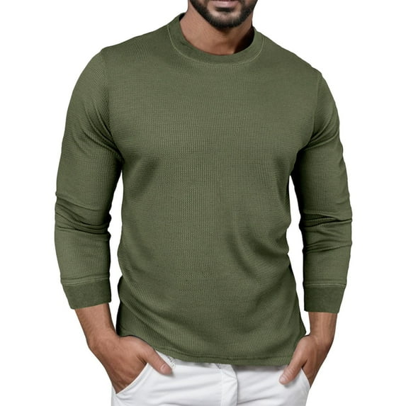 VJATTWR Mens Neck Thermal Undershirts Slim Fit Wicking Long Sleeve T Shirts Comfy Lightweight Solid Workout Tops for Men L