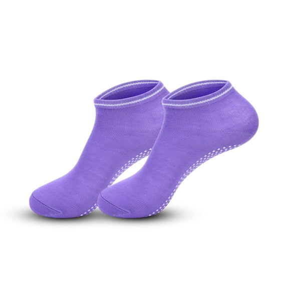 VJGBEGW 1Pair Socks with Grips for Women Non Slip Grip Yoga Crew Socks for Barre Hospital Barefoot Workout
