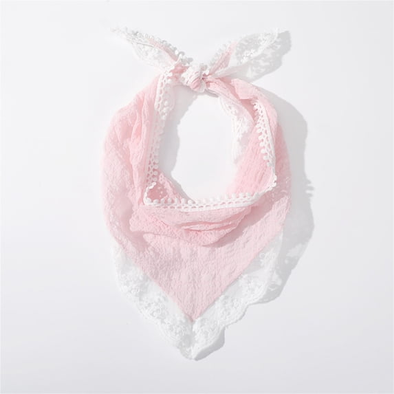 VJGBEGW Bandanas Head Scarf Headband for Women’s Hair Lace Hair Scarf Bandana Headband Cute Stylish Head Kerchief Summer Accessories Light Pink One Size