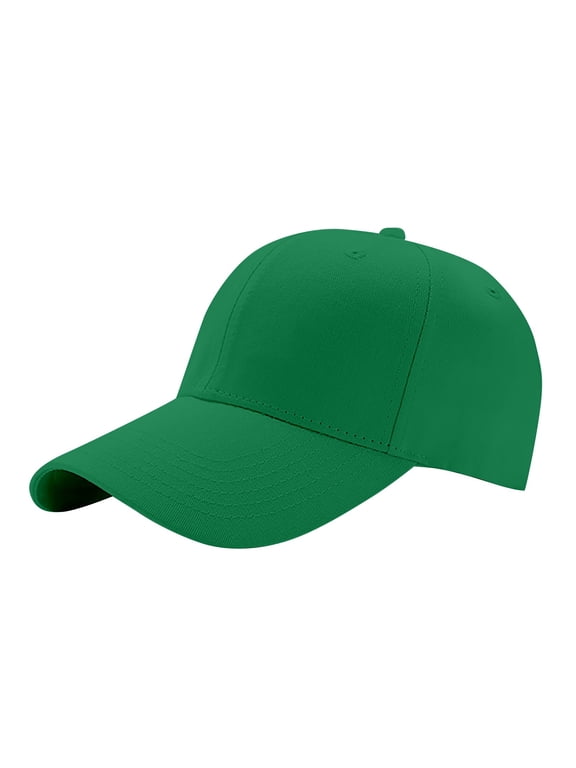 Baseball Cap Adjustable Size Plain Cap for Men Women Baseball Hat for Running Workouts and Outdoor Activities Green