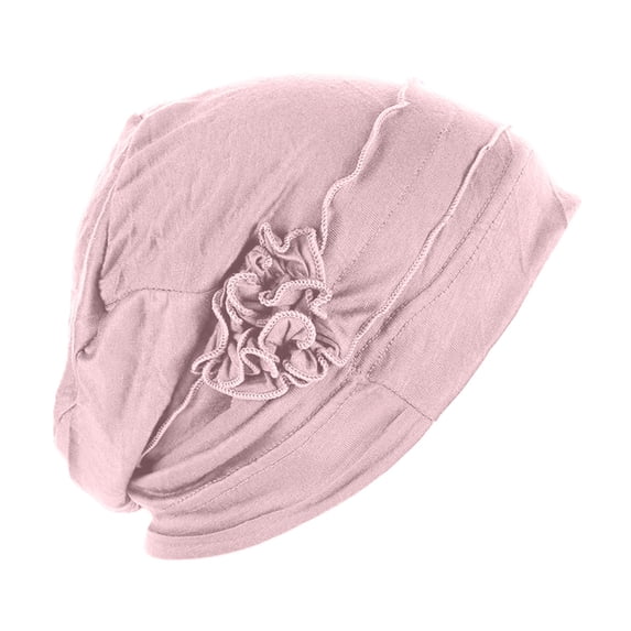 VJGBEGW Chemo Headwear Turbans Cap Beanie Hat Head Wraps Hair Coverings for Women Sleep Cap Chemo Cancer Hat with Flower Design