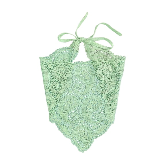 VJGBEGW Crochet Hair Bandanas Women Floral Hair Scarf Tie Back Bandana Headband Head Wraps Summer Boho Hair Accessories Light Green