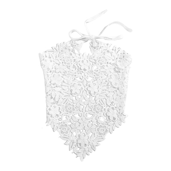 VJGBEGW Crochet Hair Bandanas Women Floral Hair Scarf Tie Back Bandana Headband Head Wraps Summer Boho Hair Accessories White