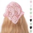 thumbnail image 1 of VJGBEGW Crochet Head Scarf Bandanas Headbands Hair Scarf Head Coverings Women Hair Styling Valentine's Day Holiday Hair Accessories Blackish Green One Size, 1 of 4