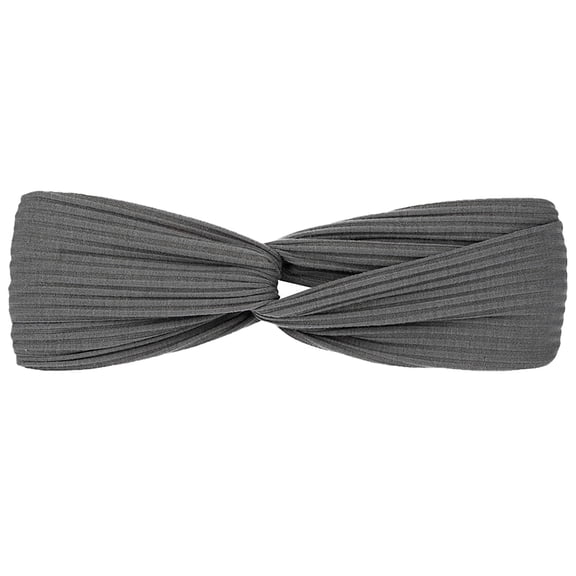 VJGBEGW Headbands for Women Twist Knotted Women Head Bands Boho Stretchy Hair Bands Non Slip Criss Cross Turban Plain Headwrap Grey