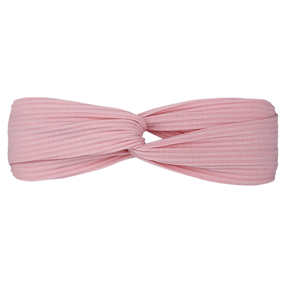 VJGBEGW Headbands for Women Twist Knotted Women Head Bands Boho Stretchy Hair Bands Non Slip Criss Cross Turban Plain Headwrap Light Pink